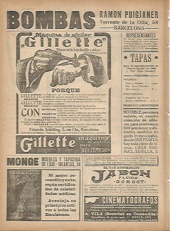 LAMINA 11703: Publlicidad de Gillette