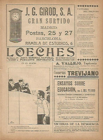LAMINA 11705: Publicidad de  J. G. Girod de Barcelona