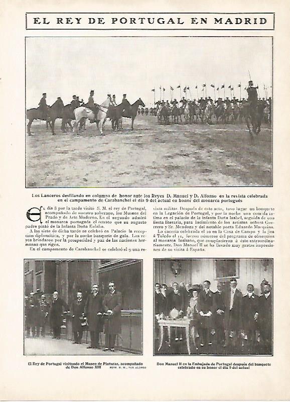 LAMINA 11710: El rey de Portugal en Madrid