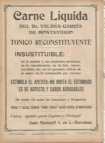 LAMINA 11718: Publicidad de Tonico Carne Liquida