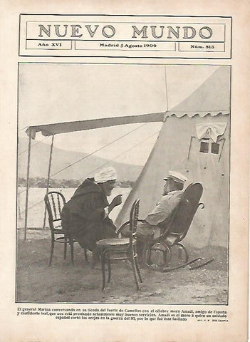 LAMINA 11723: El general Marina con Amadi en el fuerte de Camellos
