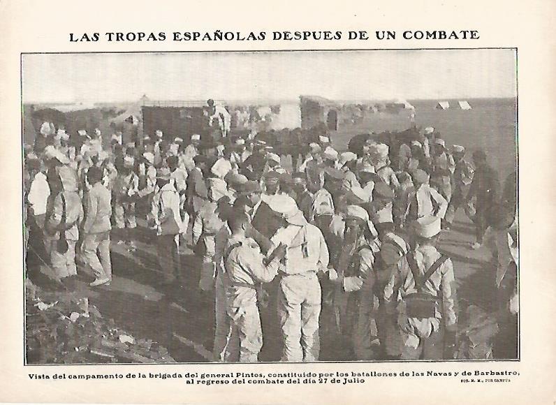 LAMINA 11727: Las tropas españolas despues de un combate