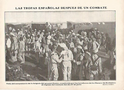 LAMINA 11727: Las tropas españolas despues de un combate
