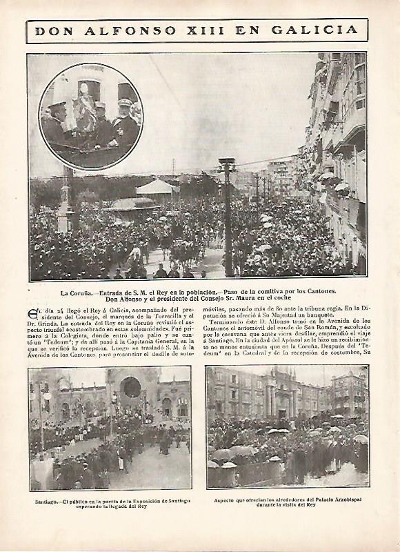 LAMINA 11728: Alfonso XIII en Galicia