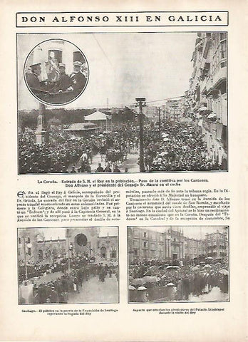 LAMINA 11728: Alfonso XIII en Galicia