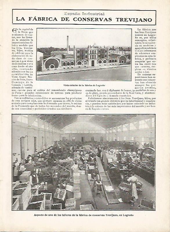 LAMINA 11741: La Fabrica de conservas Trevijano de Logroño