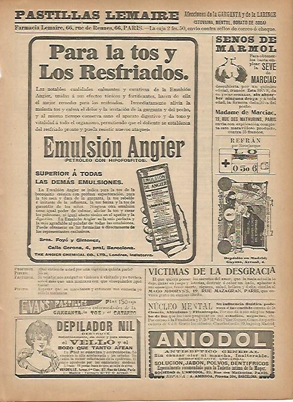 LAMINA 11764: Publicidad de Aniodol y Emulsion Angier