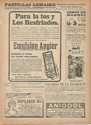 LAMINA 11764: Publicidad de Aniodol y Emulsion Angier
