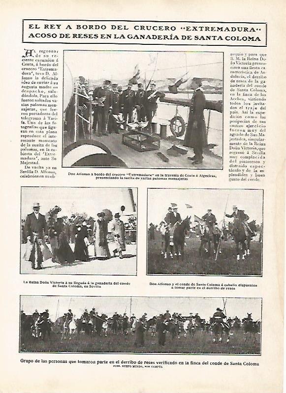 LAMINA 11774: Alfonso XIII en el Extremadura 