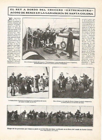 LAMINA 11774: Alfonso XIII en el Extremadura 