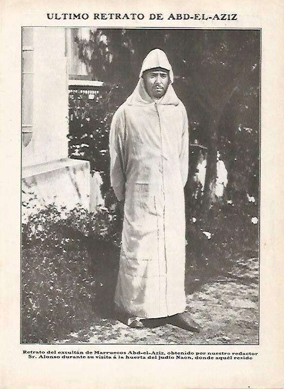 LAMINA 11792: Abd El Aziz sultan de Marruecos