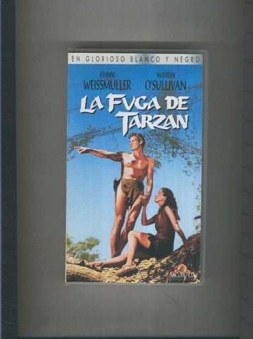 Video VHS: La fuga de Tarzan (Johnny Weissmuller)