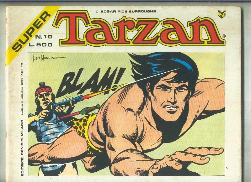 Super Tarzan tiras diarias de Russ Manning numero 10 (numerado 12 en interior cubierta)