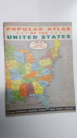 Popular Atlas: of the United States - Hammonds. Maps of all 50 states including Alaska and Hawaii