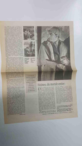 Articulo Le Monde - articulo sobre Sherlock Holmes - Lhomme aux cent visages (2 paginas)