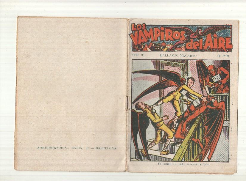 Ediciones Marco: Los vampiros del aire numero 36: Hallazo macabro