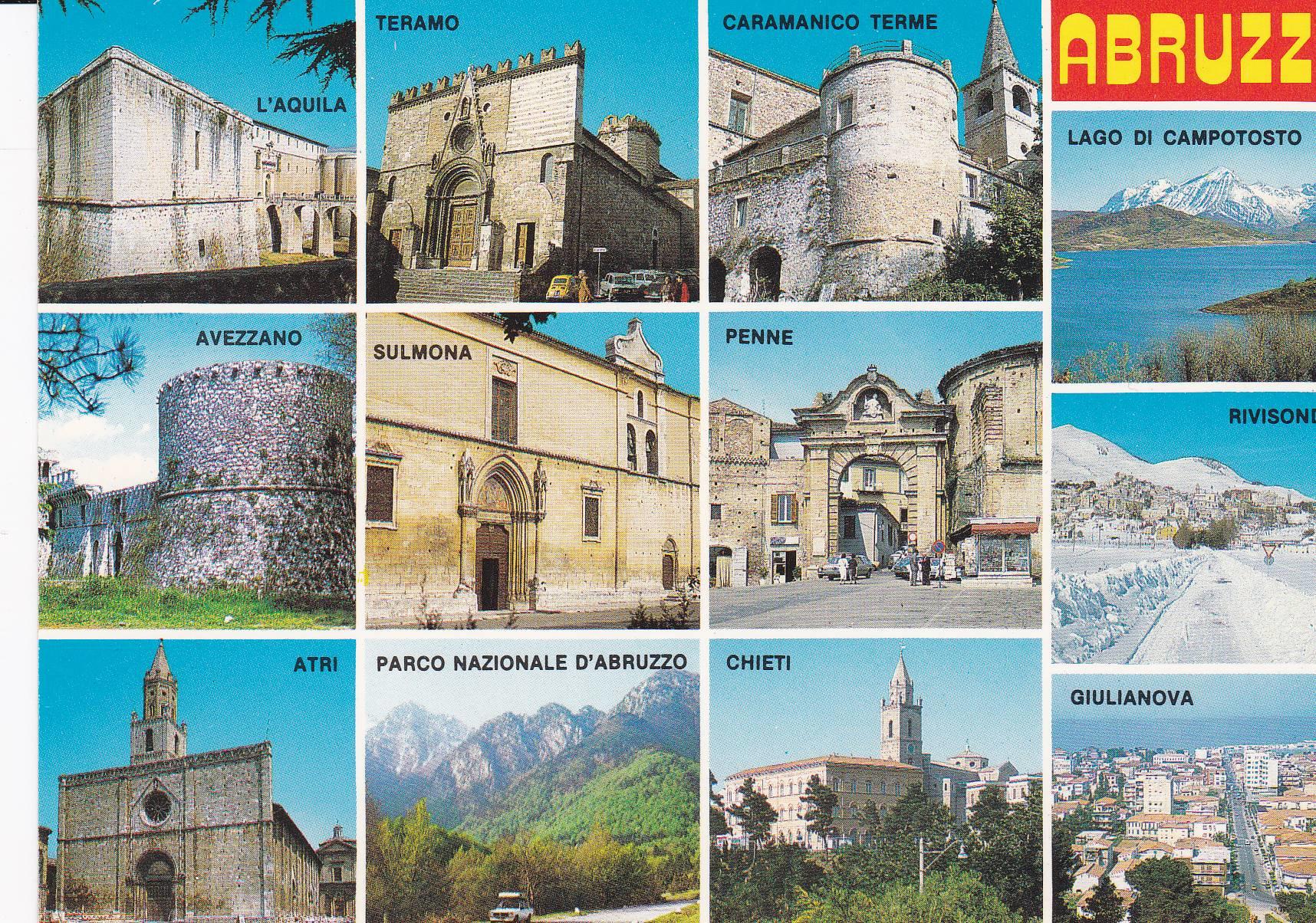 POSTAL B9013: ABRUZZO: DIVERSOS ASPECTOS