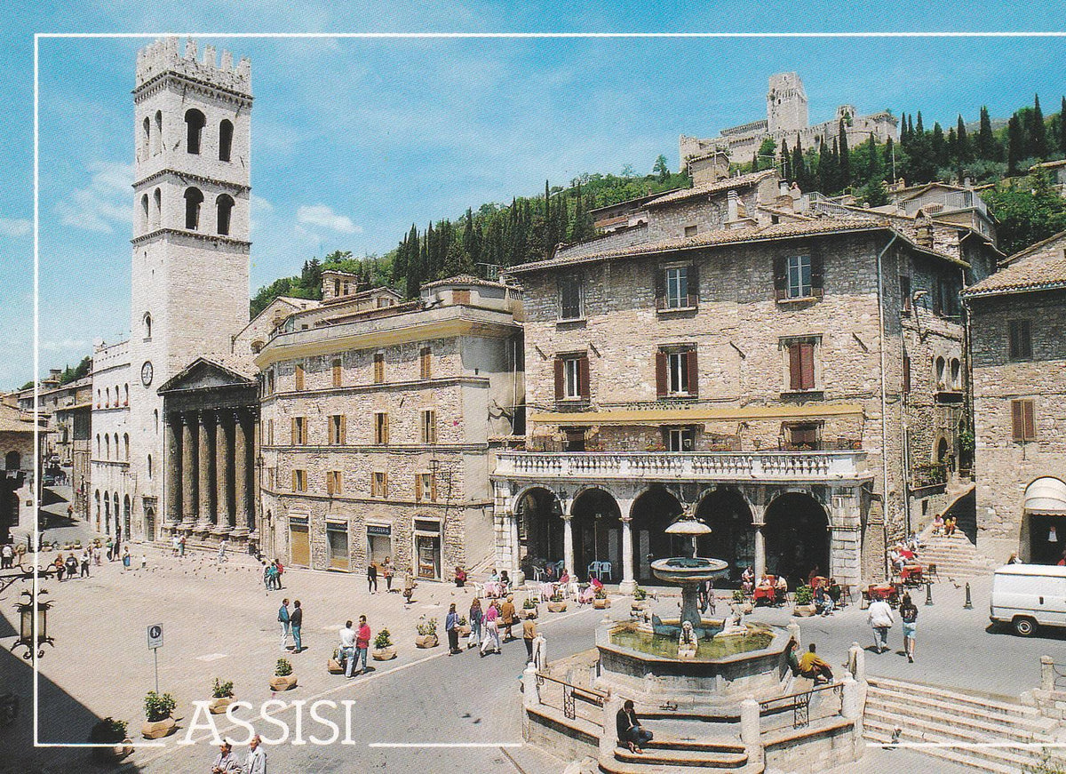 POSTAL B9052: ASSISI: PLAZA MAYOR