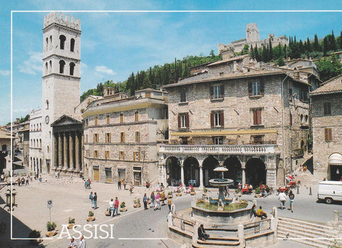 POSTAL B9052: ASSISI: PLAZA MAYOR