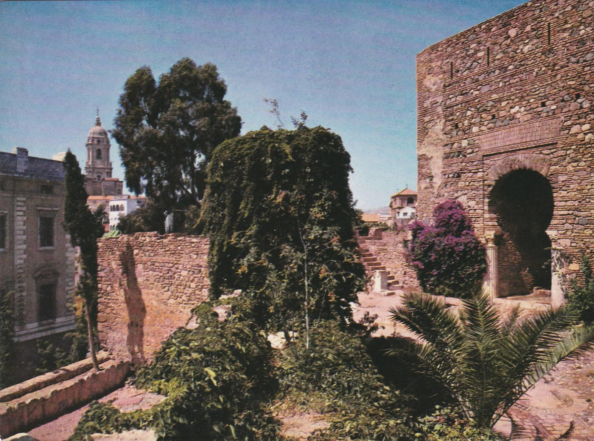 POSTAL B9196: MALAGA: ALCAZABA. PUERTA DE LAS COLUMNAS