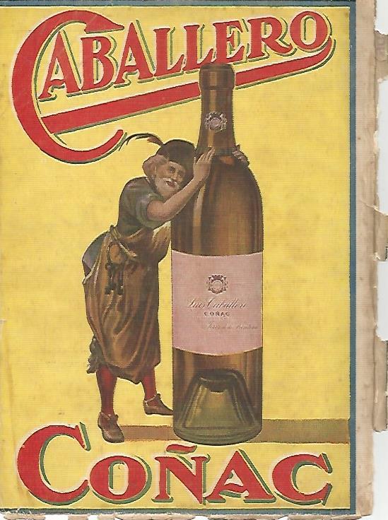 LAMINA BLANCO Y NEGRO 11808:  Contraportada con publicidad Coñac Caballero