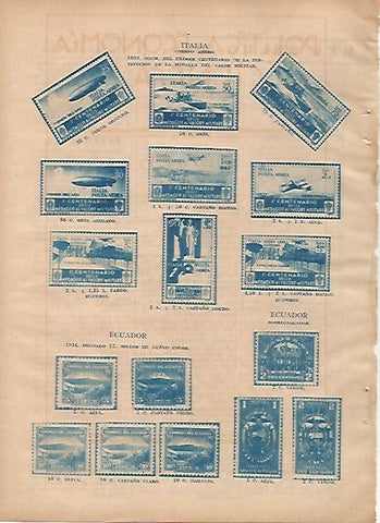 LAMINA BLANCO Y NEGRO 11812: Sellos de Italia del 1934