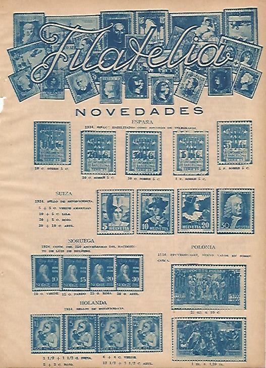 LAMINA BLANCO Y NEGRO 11813: Sellos de España de 1934