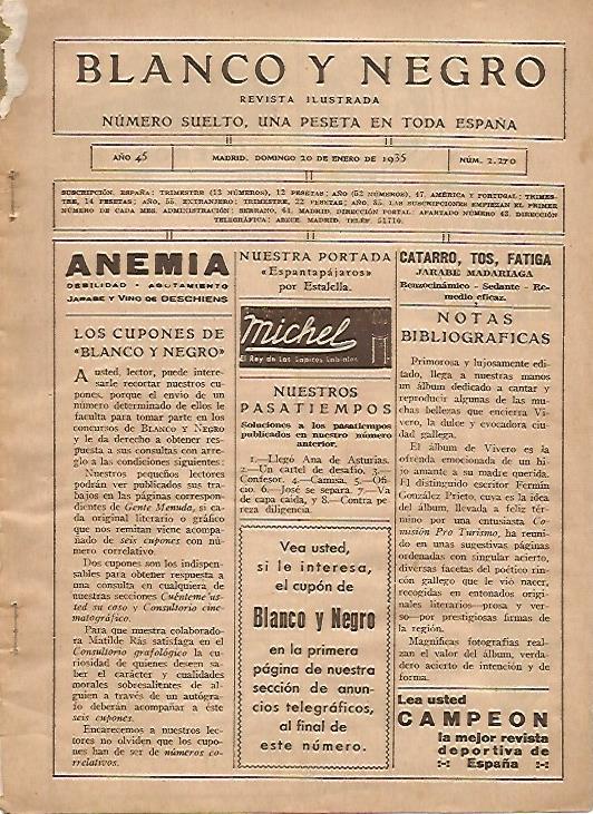 LAMINA BLANCO Y NEGRO 11822: Indice del numero 2270