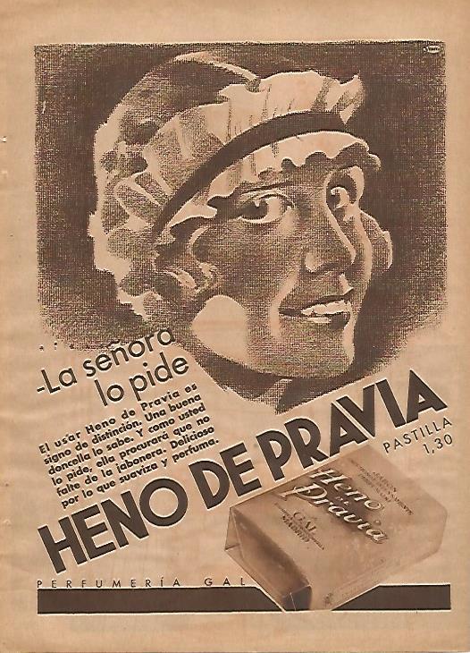 LAMINA BLANCO Y NEGRO 11827: Publicidad Heno de Pravia
