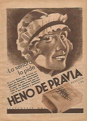 LAMINA BLANCO Y NEGRO 11827: Publicidad Heno de Pravia