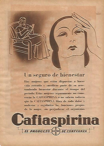 LAMINA BLANCO Y NEGRO 11833: Publicidad de Cafiaspirina