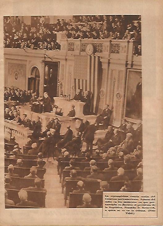 LAMINA BLANCO Y NEGRO 11834: Sesion del Congreso de Estados Unidos