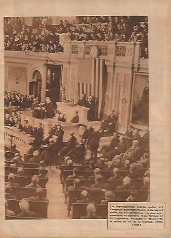 LAMINA BLANCO Y NEGRO 11834: Sesion del Congreso de Estados Unidos