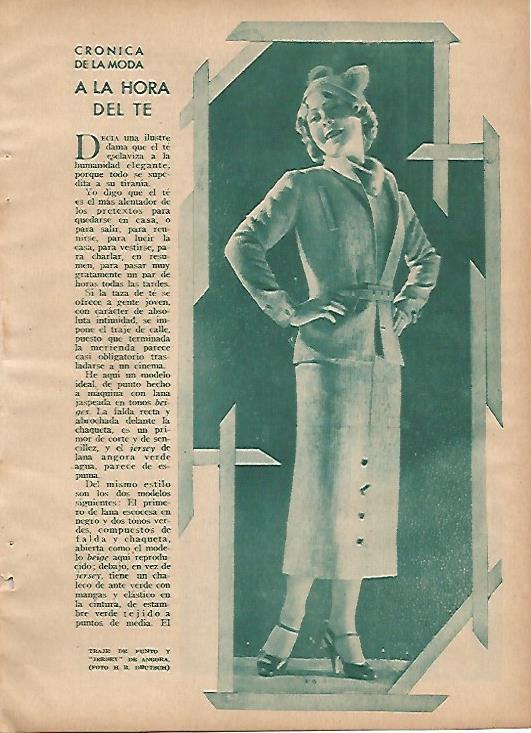 LAMINA BLANCO Y NEGRO 11861: Traje de punto y jersey de angora