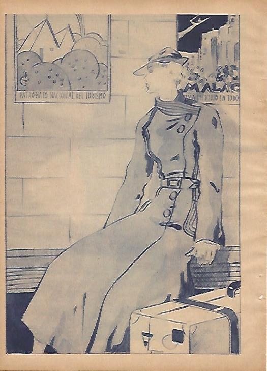 LAMINA BLANCO Y NEGRO 11863: Dibujo para la seccion de moda