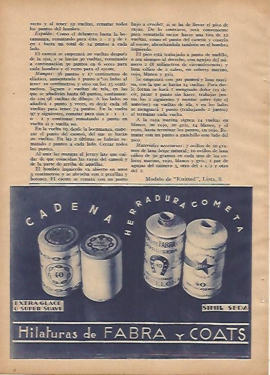 LAMINA BLANCO Y NEGRO 11865: Publicidad de la fabrica Fabra y Coats
