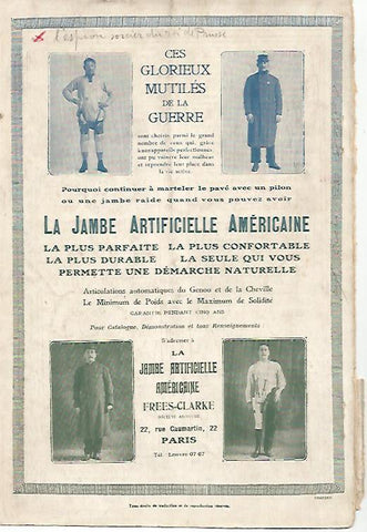 LAMINA 11869: Publicidad de La Jambe artificielle americaine