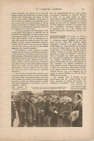 LAMINA 11876: El general Gallieni saludando a miembros de sociedades