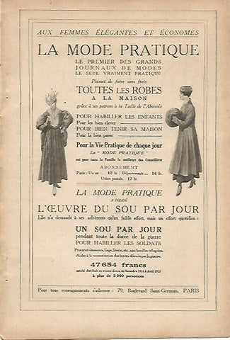 LAMINA 11911: Publicidad de La Mode Pratique