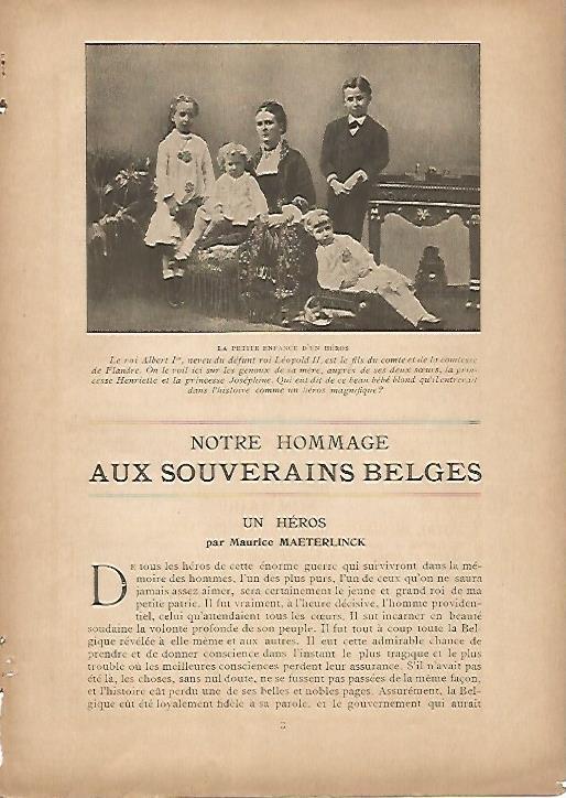 LAMINA 11915: El rey Alberto I de Belgica