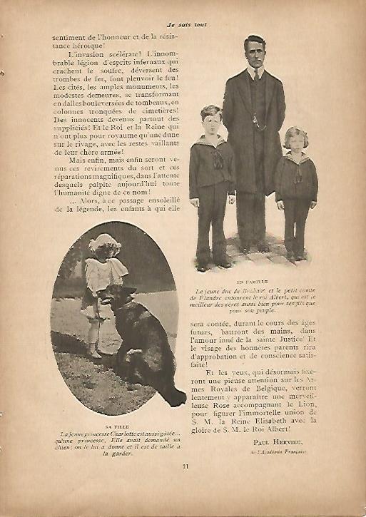 LAMINA 11919: Alberto I de Belgica con sus hijos