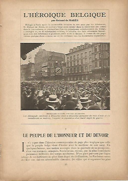 LAMINA 11921: Bruselas ocupada por los alemanes