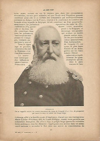 LAMINA 11922: Leopoldo II de Belgica