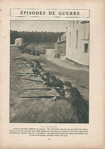 LAMINA 11933: Trinchera belga en la Primera Guerra Mundial