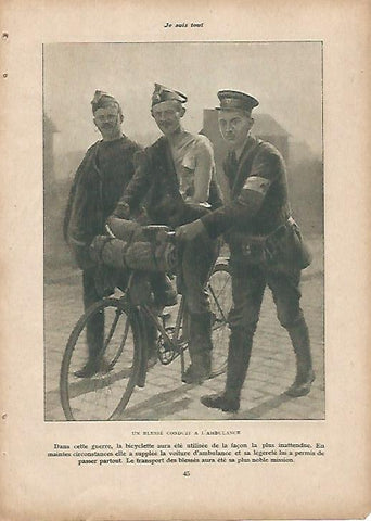 LAMINA 11936: Soldados belgas en bicicleta