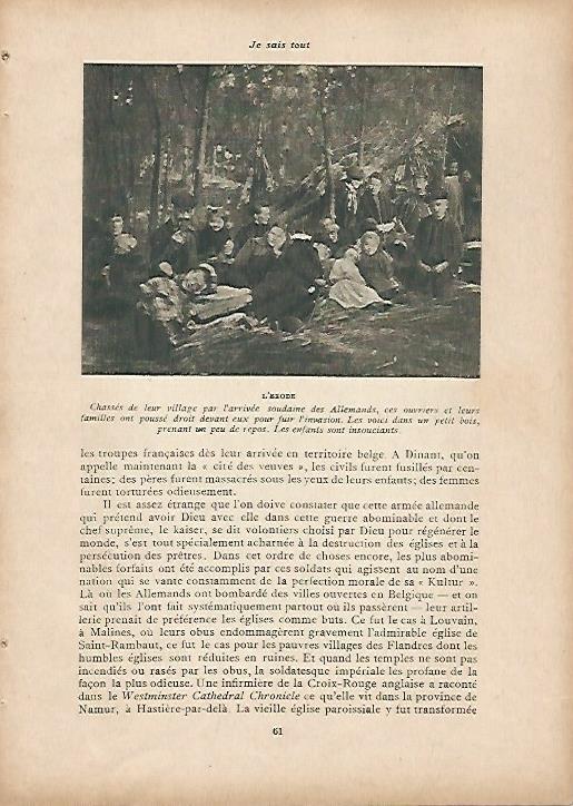 LAMINA 11944: Belgas huyendo de la invasion 