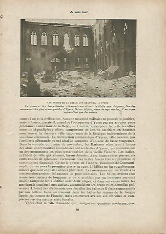LAMINA 11948: Ruinas de la Halle aux Drapiers en Ypres