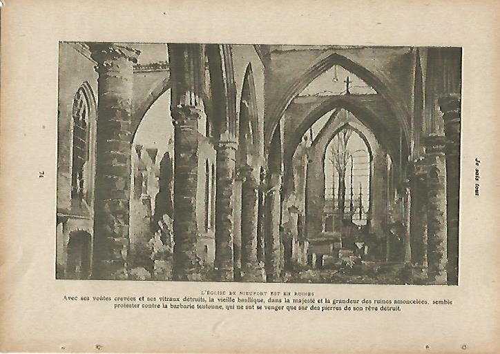 LAMINA 11950: Ruinas de la iglesia de Nieuport