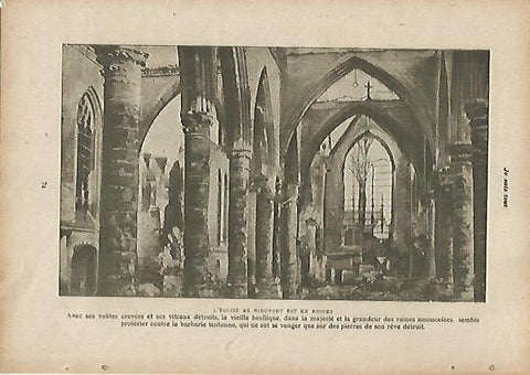 LAMINA 11950: Ruinas de la iglesia de Nieuport