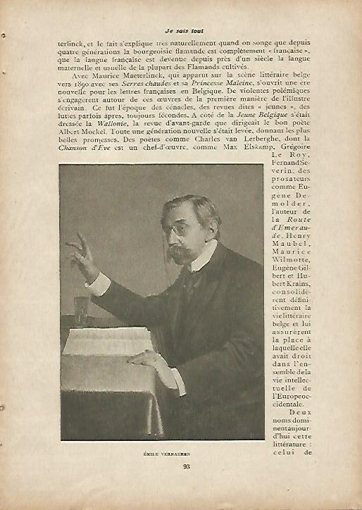 LAMINA 11960: Emile Verhaeren